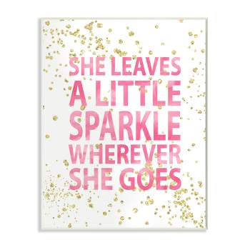 She Leaves A Little Sparke Kids' Wall Plaque Art (10"x15"x0.5") - Stupell Industries