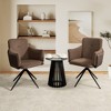 NicBex Swivel Office Chair with Metal Base,Modern Upholstered Computer Chair with Arms,Set of 2 Desk Chair for Adult,Student - 2 of 4