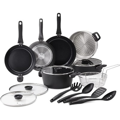 BergHOFF Stone Non-stick 7Pc Cookware Set, Ferno-Green, PFOA-Free Coating,  Induction Cooktop Ready