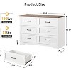 5/6 Drawers Dresser for Bedroom, Chest of Drawers with Wide Metal Handle, Storage Organizer Dresser for Bedroom,Living Room,Kids Room - 2 of 4