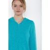 JENNIE LIU Women's 100% Pure Cashmere Long Sleeve Zip Hoodie Cardigan Sweater - 2 of 3