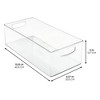 iDesign Plastic Stackable Pantry Bin with Handles - Set of 2 - Clear, USA Made - 4 of 4