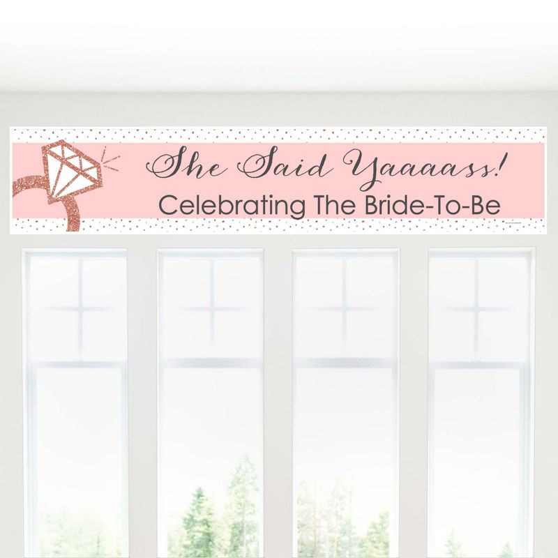 Big Dot of Happiness Bride Squad - Rose Gold Bridal Shower or Bachelorette Party Decorations Party Banner, 4 of 7
