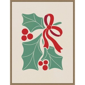 Amanti Art Christmas Icons Prima Set Nouveau Holly by Dominique Vari Canvas Art Framed - 1 of 4
