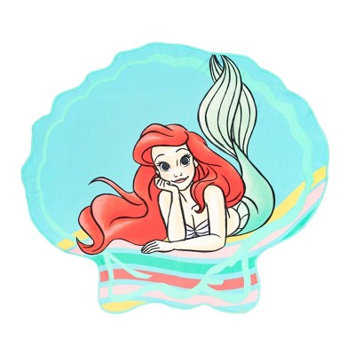 The Little Mermaid Shaped Beach Towel - Disney: Polyester Microfiber ...