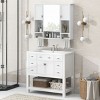 Wood Medicine Cabinet,Shaving Cabinet,Bathroom Wall Cabinet With Mirror,Vanity Mirror Cabinet,Wall Mounted Bathroom Storage Cabinet-The Pop Home - 2 of 4