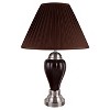 27" Traditional Metal Table Lamp with Cone Shade Brown - Ore International: Touch Activated, 3-Way Rotary Control - 2 of 3