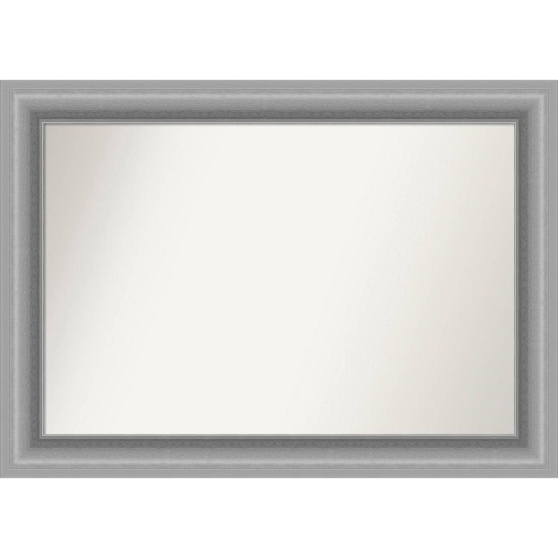 42&#34; x 30&#34; Non-Beveled Peak Polished Nickel Wall Mirror - Amanti Art, 1 of 9