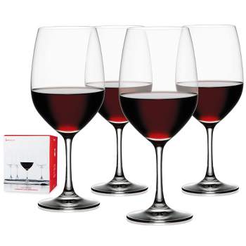 Wholesale 4pk Square Rose Riedel Wine Glasses Dishwasher Safe