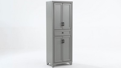 Distressed Gray Modern Farmhouse Entertainment Center with Cabinet