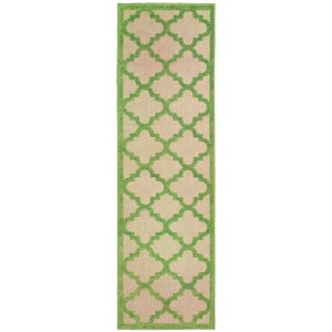 Oriental Weavers Cayman 660F9 Sand/ Green Indoor/Outdoor Area Rug - 2'3" x 7'6" - 1 of 2