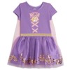 Disney Princess The Little Mermaid Moana Ariel Rapunzel Tulle Dress and Headband Infant to Little Kid - 4 of 4