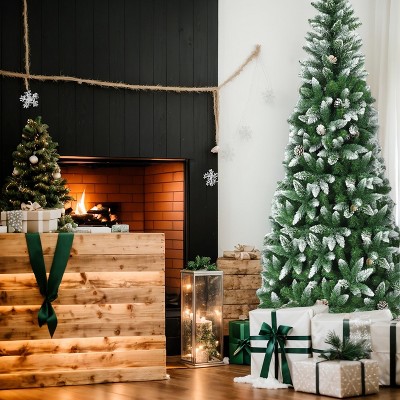 Resenkos 7.5 Feet Artificial Christmas Tree with Pine Cones