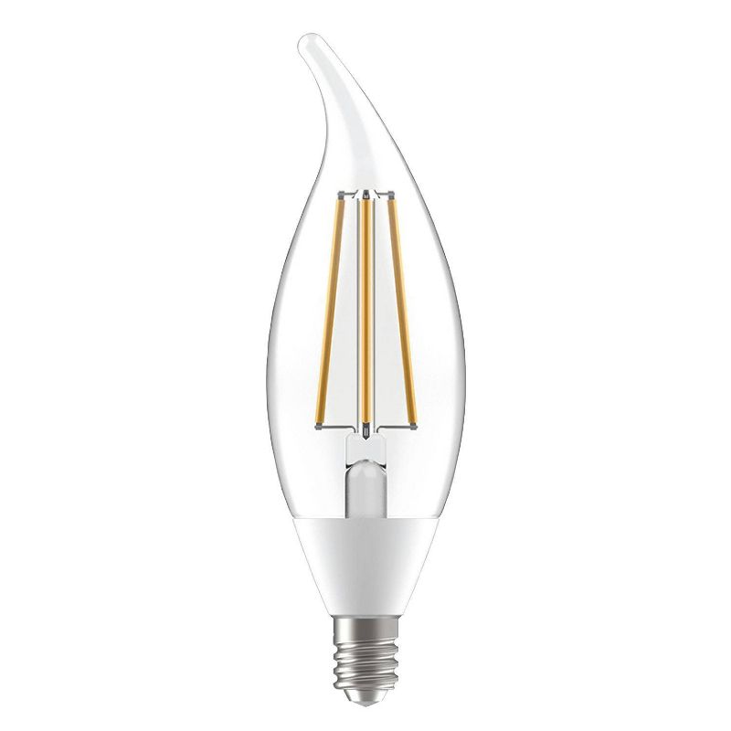 GE 2pk 5 Watts Soft White Candelabra Base LED+ Dusk to Dawn Outdoor Decorative Light Bulbs, 4 of 7