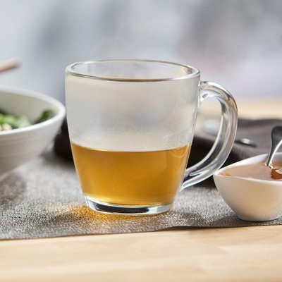 Libbey 15.5 Ounce Clear Glass Tapered Mugs, Set of 8