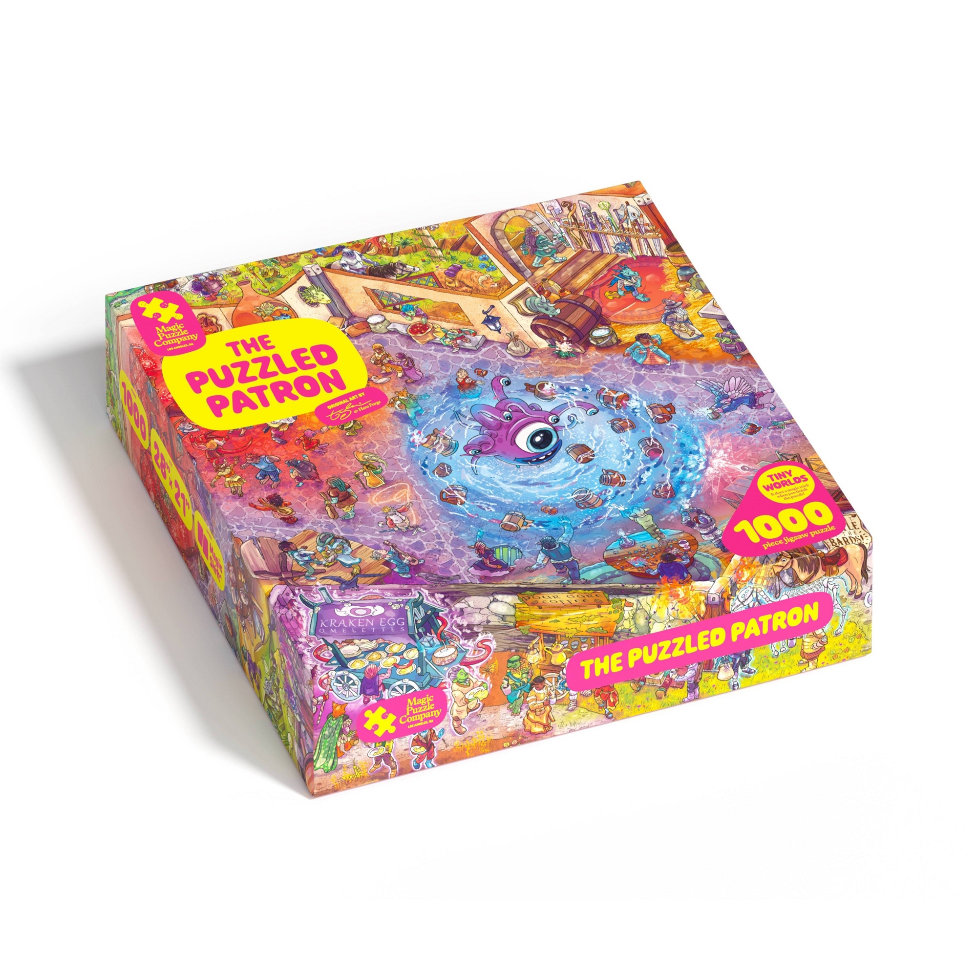 Magic Puzzle Company The Puzzled Patron Jigsaw Puzzle - 1000pc: Memory & Fine Motor Skills, Collage Theme