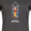 Women's Avatar: The Last Airbender Trio Graphic T-shirt Dress - Heather Charcoal - 4X - 2 of 4