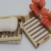 Chery Life Handmade Natural Bamboo Soap Dish/Stripe Soap Holder - 2 of 2