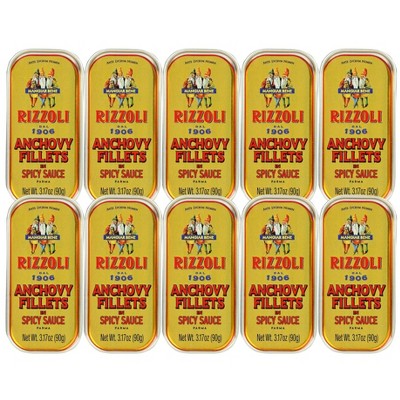 Rizzoli Anchovy FIllets in Spicy Sauce - Case of 10/3.17 oz