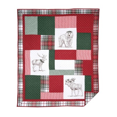 C&F Home Lennox Holly Cotton Quilted 50" x 60" Throw Blanket