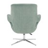 Quinn Adjustable Swivel Accent Chair: Polished Steel, Tufted Back, Foam Padded - Armen Living - 4 of 4