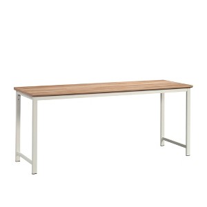 72"x24" Bergen Circle Table Desk Kiln Acacia - Sauder: Sturdy Home Office Furniture, Melamine Surface - 1 of 4
