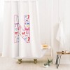Deny Designs April Lane Art Fancy Bow Monogram Shower Curtain - 2 of 3