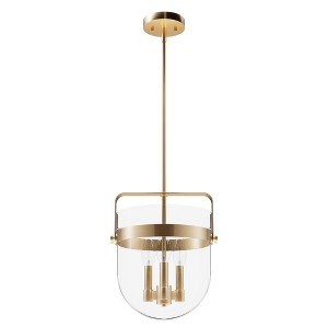 Karloff 11.75" 3-Light Pendant Alturas Gold Finish for Indoor Spaces - 1 of 1