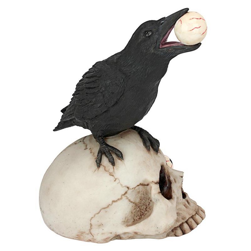 Design Toscano All-Seeing Harbinger of Doom Raven and Skull Statue, 3 of 7