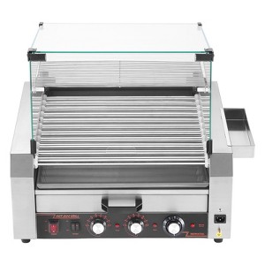 VEVOR Hot Dog Roller, 30 Hot Dog 11 Rollers, Stainless Steel Sausage Grill Cooker, 1950W Hot Dog Machine, Silver - 1 of 4