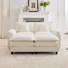 HYLEORY Chenille Fabric Pillow Top Arm U-Shaped Sectional Sofa , Indoor Convertible Modular Sectional Sofa Set with 2 Ottomans for Living Room - 3 of 4