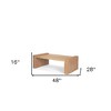 HomeRoots 48" Natural Solid Wood Sled Coffee Table - 3 of 4