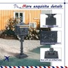 Cast Aluminum Mailbox with Post, Heavy Duty Rust Proof Mailbox with Lock Design, Key, Address Panel and Expansion Bolts for Outside House Black - 4 of 4