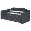 PAGED Twin Size Upholstered Daybed 81" L Modern Wooden Bed Frame with Trundle and 3 Storage Drawers for Bedroom, Living - 4 of 4