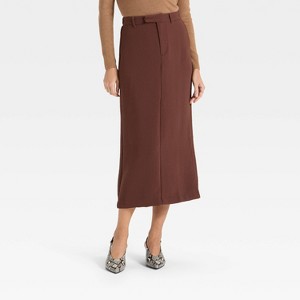 Women's Tailored Signature Crepe Maxi Skirt - A New Day™ - 1 of 3