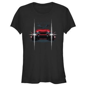 Juniors Womens The Batman Batmobile Headlights I Am The Shadows T-Shirt - 1 of 4