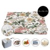 Sweet Jojo Designs Girl Unstuffed Fabric Ottoman Pouf Cover Decorative Storage Vintage Floral Pink Green and Yellow Insert Not Included - 2 of 4