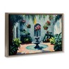 Stupell Industries Floral Fountain Courtyard Floating Frame Canvas Art - 2 of 4