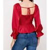 Women's Pleated V Neck Blouse - Strut & Bolt - 3 of 3