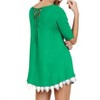 Women's Crochet Trim Lace Up Drawstring Top - umgee - 2 of 3