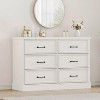 Nasitip Farmhouse 6 Drawer Dresser, 47" Wide 6 Chest of Drawers Storage with Sturdy Foundation, Wooden TV Stand for Home - 4 of 4