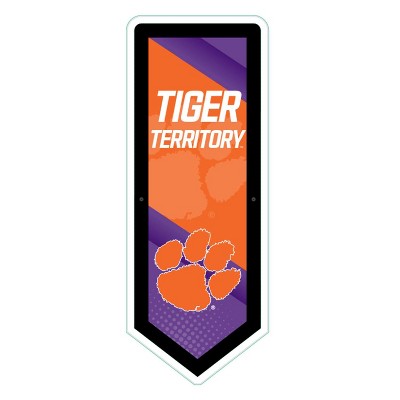 Evergreen Ultra-Thin Glazelight LED Wall Decor, Pennant, Clemson University- 9 x 23 Inches Made In USA