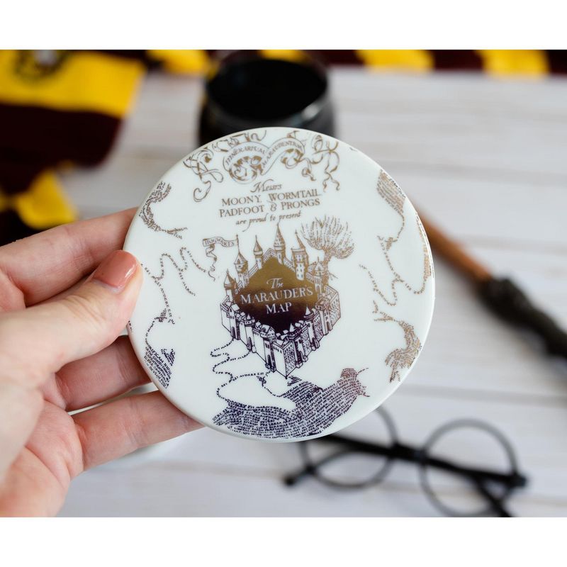 Seven20 Harry Potter Marauder's Map Round Drink Coasters | Set of 4, 3 of 8