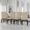 Vynxaria Espresso Set of 4 Upholstered Dining Chairs with Wood Frame - 2 of 4