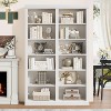 74.5" Tall 6-Tier Bookshelf - Extra Wide Design w/ 12 Cubbies for Living Room & Office - 2 of 4