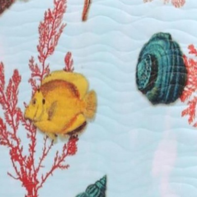 Big Island Multicolor Cotton King Sham with Tropical Design