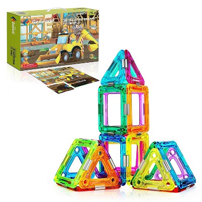 Hurtle 36 Piece Toddler Kids Children Deluxe Educational Magnetic Building Blocks for Learning and Development, Multicolored