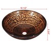 Yescom Tempered Glass Round Vessel Sink Antique Totem Above Counter Bathroom Vanity Bowl Basin - 3 of 4
