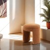 GlasFlength Accent Chairs Sofa Stool Footstool Vanity Stool Makeup Armless Chair Lazy Chair for Living Room, Brown, 18"*18"*19.5" - 4 of 4
