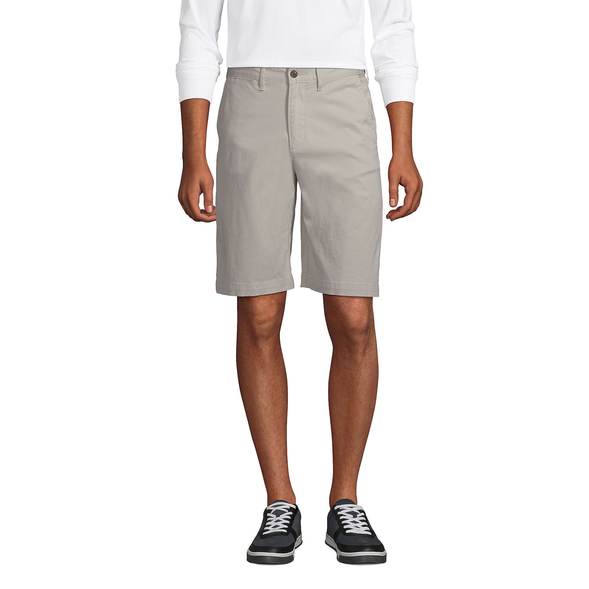 Lands' End Men's Knockabout 11" Comfort Waist Chino Short - 38 - Soft Putty